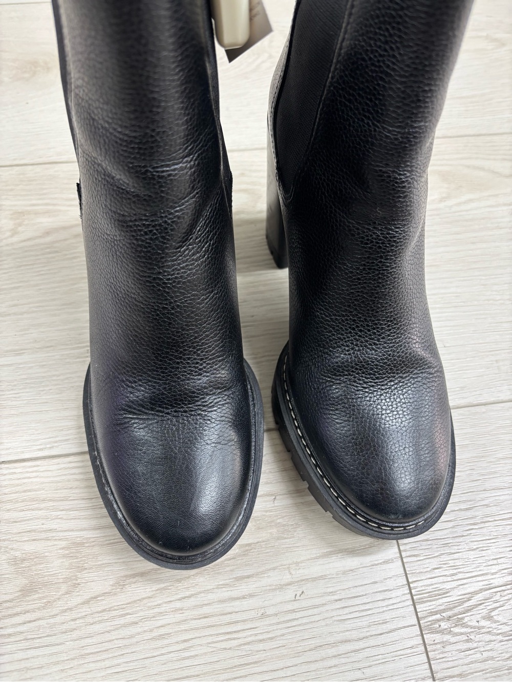 Tory Burch Carson Black Chunky Lug Sole Ankle Boots - Picture 5 of 7